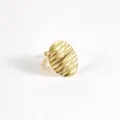BAGUE OVALE ACIER INOXYDABLE GOLD PETIT PRIX