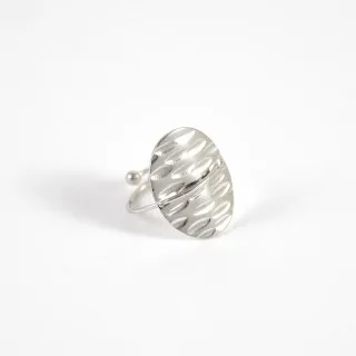BAGUE OVALE ACIER INOXYDABLE SILVER PETIT PRIX