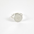 BAGUE RONDE TREFLE ACIER INOXYDABLE SILVER PETIT PRIX