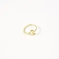 BAGUE ELASTIQUE COEUR ET ETOILE ACIER INOXYDABLE GOLD PETIT PRIX