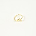 BAGUE ELASTIQUE COEUR ET ETOILE ACIER INOXYDABLE GOLD PETIT PRIX