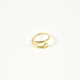 BAGUE ANNEAU FIN CANCER ACIER INOXYDABLE GOLD PETIT PRIX