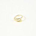 BAGUE ANNEAU FIN CANCER ACIER INOXYDABLE GOLD PETIT PRIX