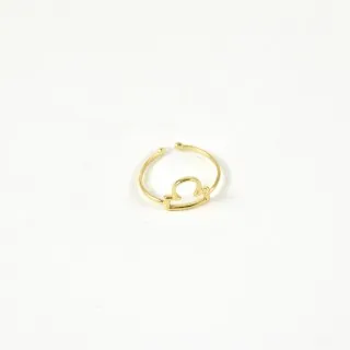 BAGUE ANNEAU FIN BALANCE ACIER INOXYDABLE GOLD PETIT PRIX