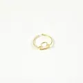 BAGUE ANNEAU FIN BALANCE ACIER INOXYDABLE GOLD PETIT PRIX