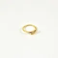 BAGUE PERLES ET STRASS VIOLETS ACIER INOXYDABLE GOLD PETIT PRIX