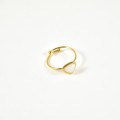 BAGUE TRIANGLE BLANCHE ACIER INOXYDABLE GOLD PETIT PRIX