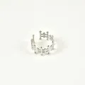 BAGUE TIGE ET PERLES ACIER INOXYDABLE SILVER PETIT PRIX