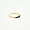 BAGUE ELASTIQUE COEUR ET ETOILE ACIER INOXYDABLE GOLD PETIT PRIX