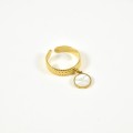 BAGUE PAMPILLE NACRE ACIER INOXYDABLE GOLD PETIT PRIX