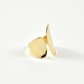 BAGUE XL OUVERTE MARTELEE ACIER INOXYDABLE GOLD PETIT PRIX