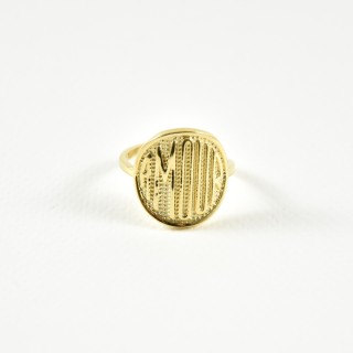 BAGUE RONDE AMOUR ACIER INOXYDABLE GOLD PETIT PRIX