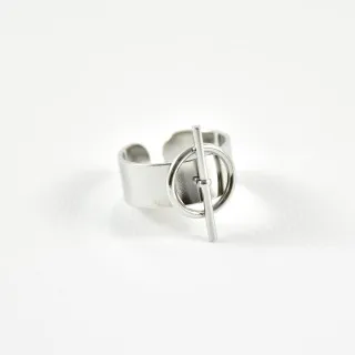 BAGUE GEOMETRIQUE ACIER INOXYDABLE SILVER PETIT PRIX
