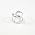 BAGUE LARGE AJOUREE ACIER INOXYDABLE SILVER PETIT PRIX