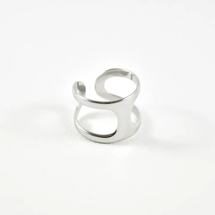 BAGUE ELASTIQUE COEUR ET ETOILE ACIER INOXYDABLE GOLD PETIT PRIX