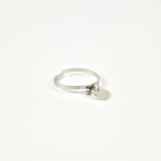 BAGUE COEUR ET TIGE ACIER INOXYDABLE SILVER PETIT PRIX
