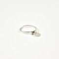BAGUE COEUR ET TIGE ACIER INOXYDABLE SILVER PETIT PRIX