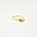 BAGUE ETOILE ET TIGE ACIER INOXYDABLE GOLD PETIT PRIX