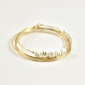 SEMAINIER AMOUR ACIER INOXYDABLE GOLD PETIT PRIX