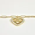 BRACELET COEUR STRASS GOLD ACIER INOXYDABLE GOLD PETIT PRIX