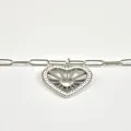 BRACELET COEUR STRASS GOLD ACIER INOXYDABLE SILVER PETIT PRIX