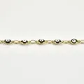 BRACELET OEILS NOIRES ACIER INOXYDABLE GOLD PETIT PRIX