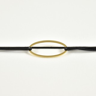 BRACELET CORDON ET OVALE ACIER INOXYDABLE GOLD PETIT PRIX