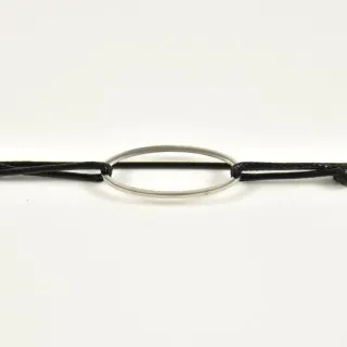 BRACELET CORDON ET OVALE ACIER INOXYDABLE SILVER PETIT PRIX