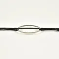 BRACELET CORDON ET OVALE ACIER INOXYDABLE SILVER PETIT PRIX