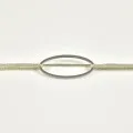 BRACELET CORDON SILVER ET OVALE ACIER INOXYDABLE SILVER PETIT PRIX