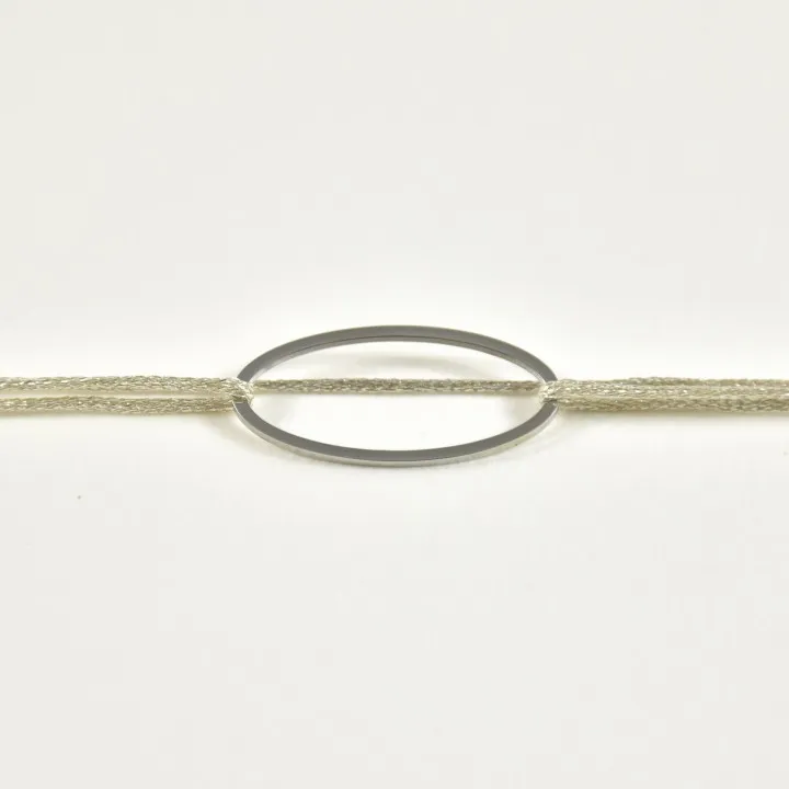BRACELET CORDON SILVER ET OVALE ACIER INOXYDABLE SILVER PETIT PRIX
