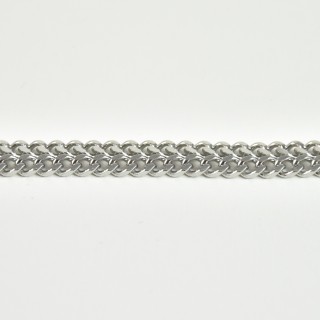 BRACELET GROSSE MAILLE PLATE ACIER INOXYDABLE SILVER PETIT PRIX