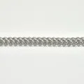 BRACELET GROSSE MAILLE PLATE ACIER INOXYDABLE SILVER PETIT PRIX