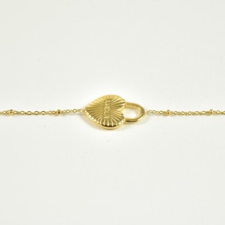 BRACELET COEUR AMOUR ACIER INOXYDABLE GOLD PETIT PRIX