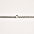 BRACELET MAILLE GRAIN DE RIZ STRASS ACIER INOXYDABLE SILVER PETIT PRIX