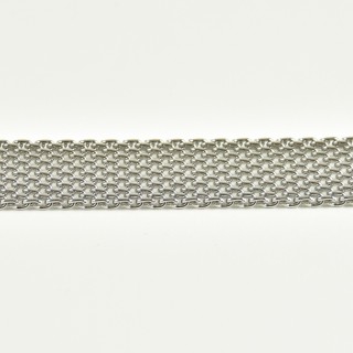 BRACELET PERLES GRIS METALLISE MEDAILLON ACIER INOX GOLD PETIT PRIX