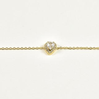 BRACELET GOUTE STRASS ACIER INOXYDABLE GOLD PETIT PRIX