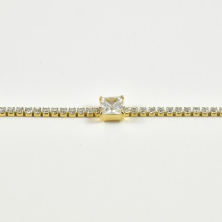 BRACELET TOTAL STRASS ACIER INOXYDABLE GOLD PETIT PRIX