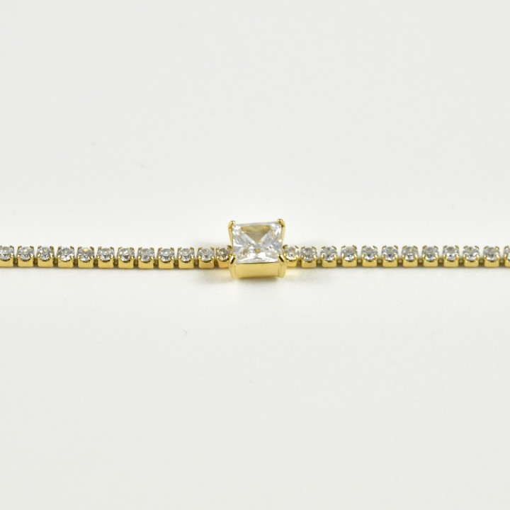 BRACELET TOTAL STRASS ACIER INOXYDABLE GOLD PETIT PRIX