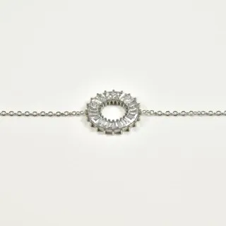 BRACELET PERLES GRIS METALLISE MEDAILLON ACIER INOX GOLD PETIT PRIX