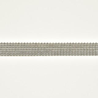 BRACELET PERLES GRIS METALLISE MEDAILLON ACIER INOX GOLD PETIT PRIX