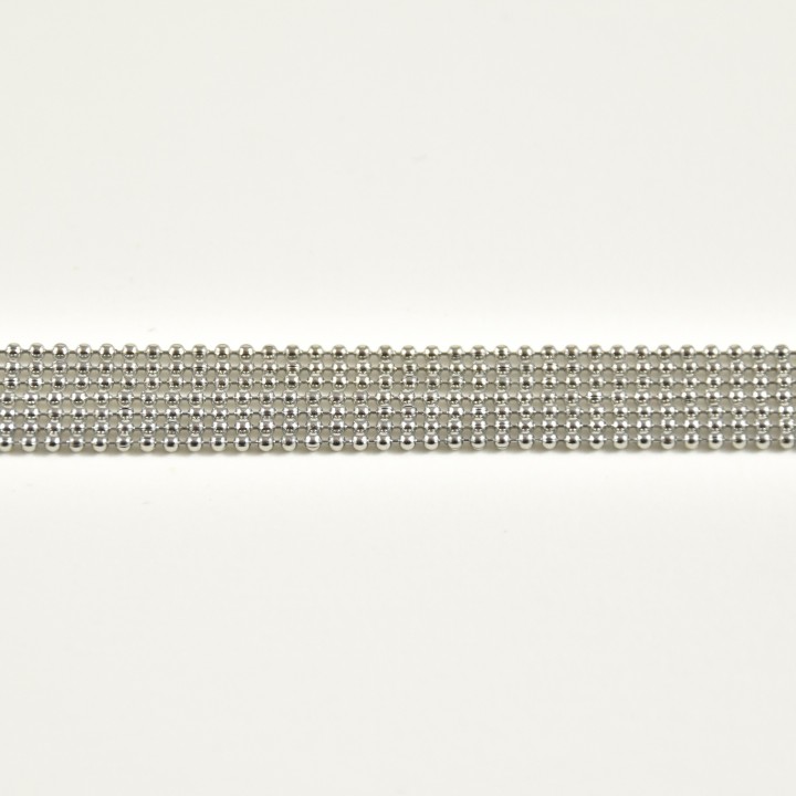 BRACELET PERLES GRIS METALLISE MEDAILLON ACIER INOX GOLD PETIT PRIX
