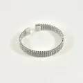 BRACELET PERLES GRIS METALLISE MEDAILLON ACIER INOX GOLD PETIT PRIX