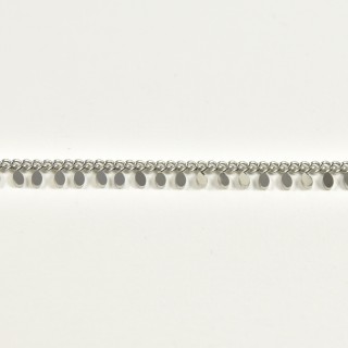 BRACELET PERLES GRIS METALLISE MEDAILLON ACIER INOX GOLD PETIT PRIX