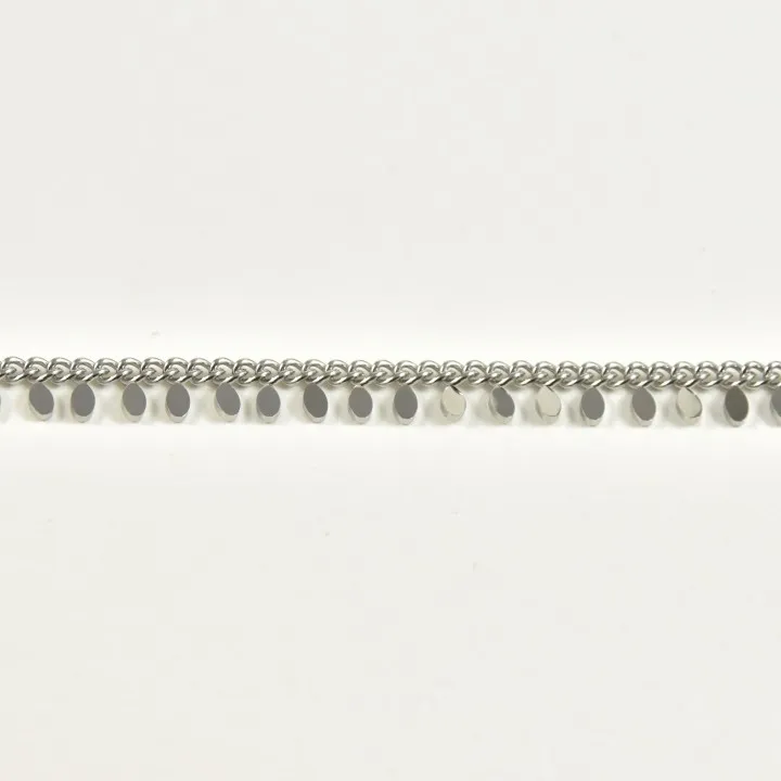 BRACELET PAMPILLES OVALES ACIER INOXYDABLE SILVER PETIT PRIX