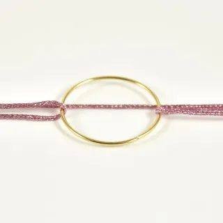 BRACELET CORDON VIOLET CERCLE FIN ACIER INOXYDABLE GOLD PETIT PRIX