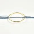 BRACELET CORDON BLEU CERCLE FIN ACIER INOXYDABLE GOLD PETIT PRIX