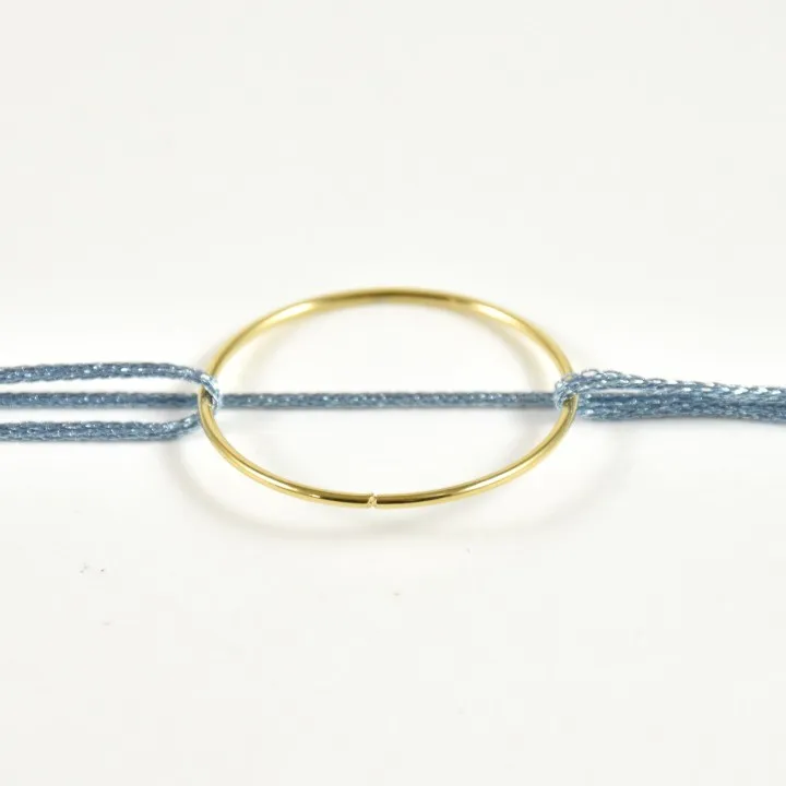 BRACELET PERLES GRIS METALLISE MEDAILLON ACIER INOX GOLD PETIT PRIX