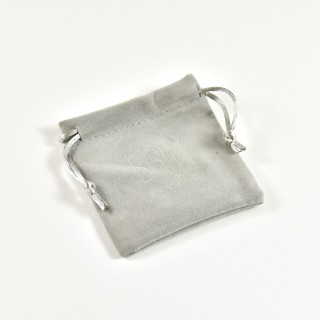 POCHON CADEAU TISSU GRIS CLAIR PAS CHER
