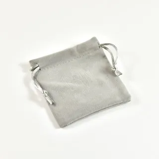 POCHON CADEAU TISSU GRIS CLAIR PAS CHER